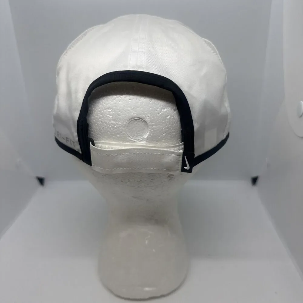Nike Featherlight Hat Cap White Dri-FIT Strap Back Adjustable Run Gym Hike Mens - Picture 3 of 7